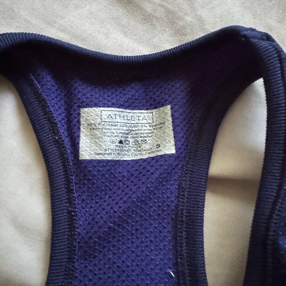 Athleta Navy Blue Tank Top - Picture 2 of 3